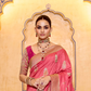 Rosika Silk Banarasi Saree In Pink