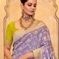 Lavika Silk Banarasi Saree In Lavender