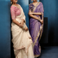 Chandrika Banarasi Tissue Silk Saree Off-White