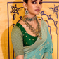 Nevya Silk Banarasi Saree In Sea Green