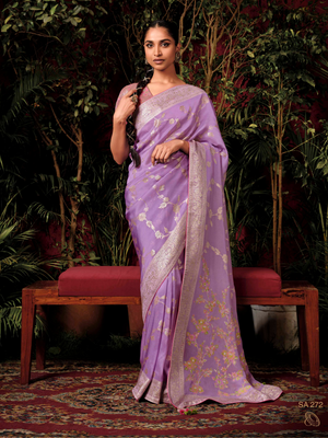 Purple Silk Saree – By Kimora