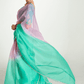 Gulbagh Tissue Silk Saree In Light Green And Soft Pink