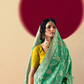 Mint Green Weaving Banarasi Saree with Yellow Blouse – Traditional Festive Wear