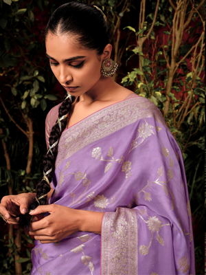 Purple Silk Saree – By Kimora