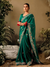 Green Soft Silk Saree With Heavy Embroidery & Matching Blouse