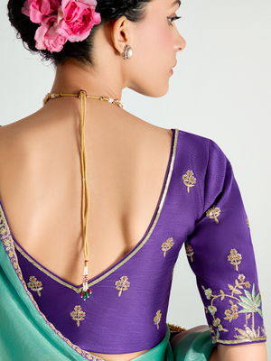 Purple Shade Organza Saree