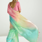Multi Shade Organza Saree