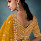 Yellow Embroidery Georgette Saree with Designer Blouse