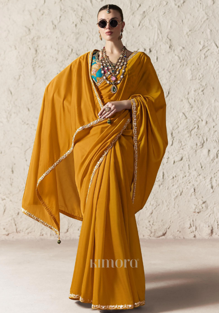 Surkhika Soft Silk Saree Orange Brown
