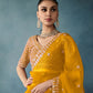 Yellow Embroidery Georgette Saree with Designer Blouse