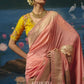 Kavyanjali Weaving Handcrafted Saree In Rose Pink
