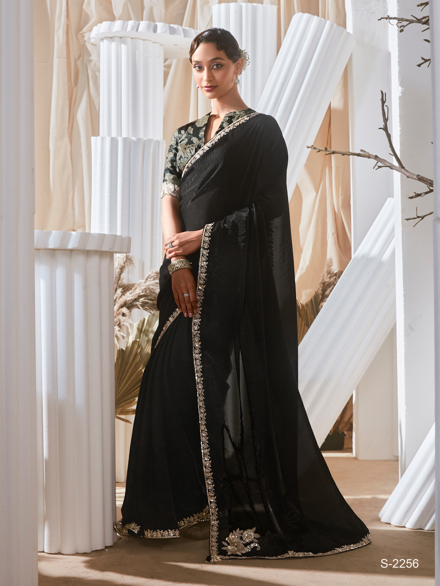 Rangriti Organza Silk Saree In Black
