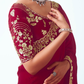 Red Organza Silk Saree