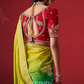 Eshira Weaving Soft Silk Saree In Lime Green