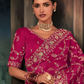 Pink Fancy Silk Saree with Gold Thread Embroidery and Matching Blouse