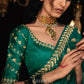 Deep Green Saree With Silver Embroidery