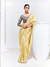 Blossy organza Saree In yellow