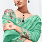 GREEN SILK SAREE WITH FLORAL BLOUSE – A PERFECT BLEND OF GRACE & ELEGANCE - Kimora.in