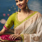 Devyani Weaving Handcrafted Saree In Ivory