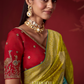 Eshira Weaving Soft Silk Saree In Lime Green