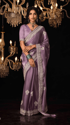 THE ROYAL GRACE – PURPLE KANJIVARAM SILK SAREE - Kimora.in