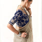 Royal Grey Saree with Blue Blouse – Where Elegance Meets Fresh Charm