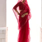 Red Silk Saree with Matching Blouse
