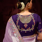 Lavender Banarasi Viscose Saree with Royal Purple Blouse