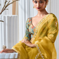Royel Yellow Designer Organza Saree: Effortless Elegance for Every Occasion