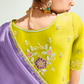 Yellow Shade Organza Saree