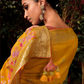 Yellow Designer Silk Saree with Red Zari Weaving