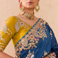 Royal Blue Tussar Silk Saree