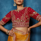 Marigold Tissue Silk Saree Yellow