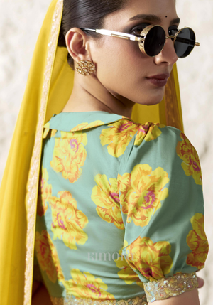Vasantika Soft Silk Saree Yellow For Haldi