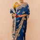 Royal Blue Tussar Silk Saree