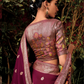 Wine Silk Saree By Kimora