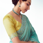 Sky blue Organza Silk Saree