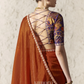 Aarnika Soft Silk Saree In Rust Orange