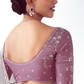 Grey Silk Saree with Zari & Sequins Work and Purple Silk Blouse
