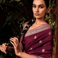 Wine Silk Saree By Kimora