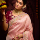 Blossom Pink Banarasi Silk Saree