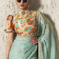 Neelika Soft Silk Saree Aqua Blue
