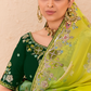 Shaded Green & Yellow Tussar Silk Saree