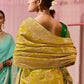 Yellow Weaving Silk Saree With Embroidered Blouse