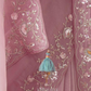 Flowy Pink Tulle Silk Saree In Pink