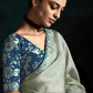 STUNNING SEE GREEN DESIGNER ORGANZA SAREE – A TOUCH OF ELEGANCE AND GRACE - Kimora.in
