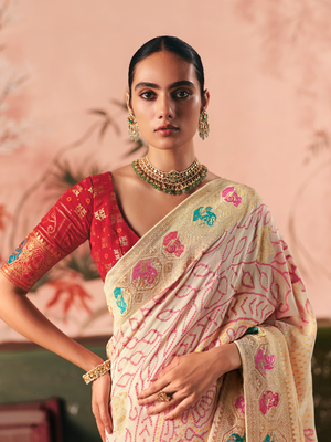 Luxury Pure Georgette Bandhani Saree