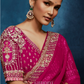 Gulnaar Tissue Silk Saree Fuchsia Pink