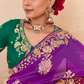 Shaded Purple & Pink Tussar Silk Saree
