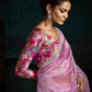 PINK DESIGNER ORGANZA SAREE  – A BLUSH OF ELEGANCE